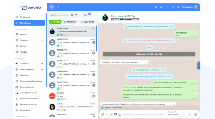 Módulo Sistema de Atendimento WhatsApp